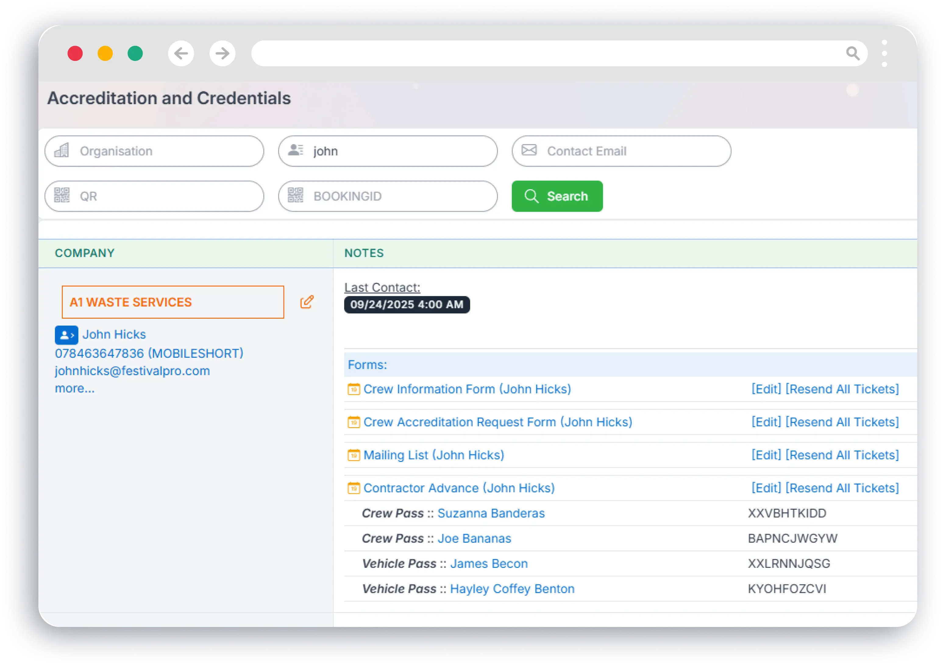 Centralised Accreditation Management