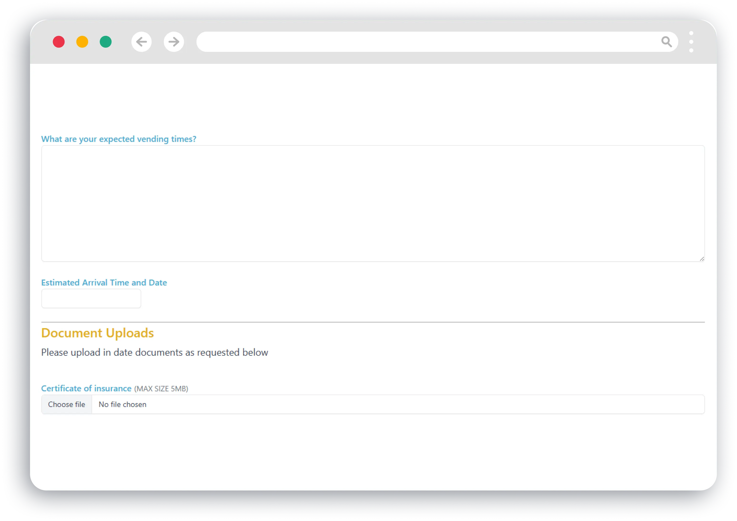 Utilities, Equipment and Timings