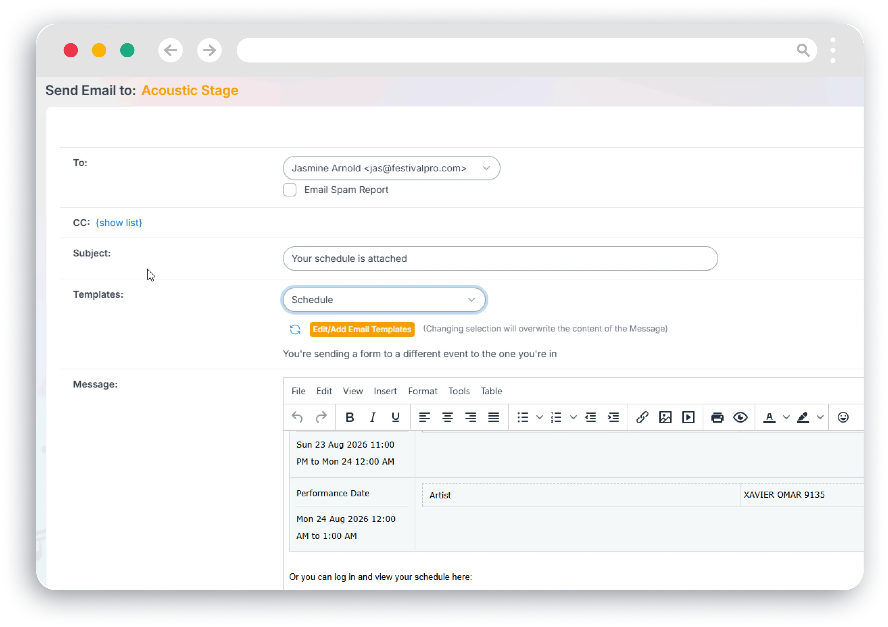 Assigning Venue Contacts